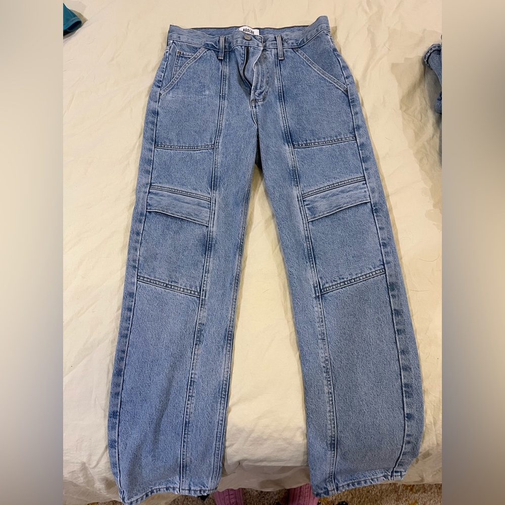 agolde patchwork jeans